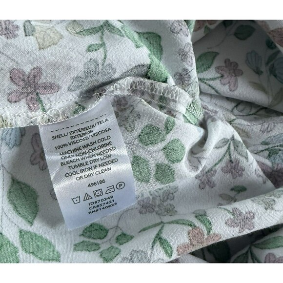 Ann Taylor LOFT Womens long sleeve White Floral Blouse Balloon Sleeves Sz S - Picture 6 of 7